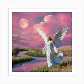 Angel With Wings Art Print