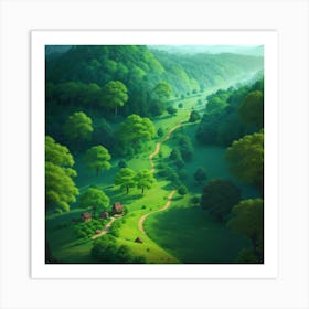 Landscape Painting 14 Art Print