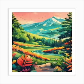 Landscape Painting 6 Art Print