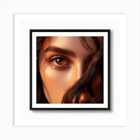 Portrait Of A Woman'S Eye Art Print