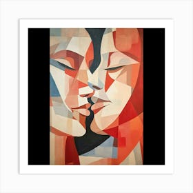 Couple Kiss Art Print