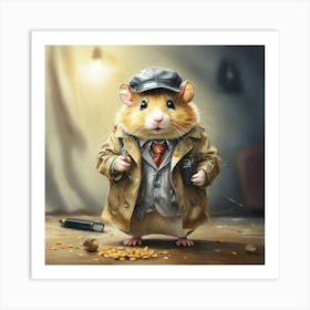 Detective Hamster 1 Art Print