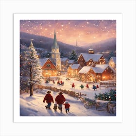 Christmas Village Art Print