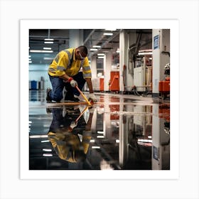  Photo Reflecting The Industry of Facility Managment and maintenance.  Art Print