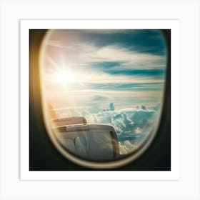 Airplane Window View Art Print