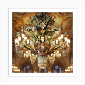 Chandelier In The Opera House Art Print