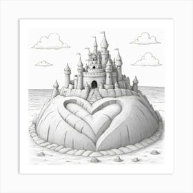 Heart Shaped Castle 2 Art Print