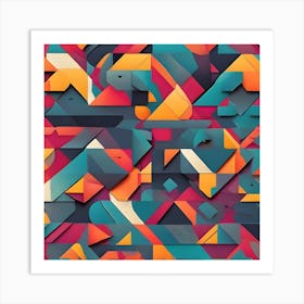 Abstract Geometric Pattern 1 Art Print