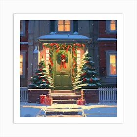 Christmas Door 61 Art Print