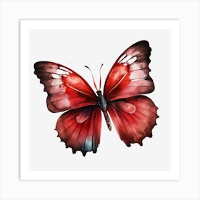 Red Butterfly Art Print