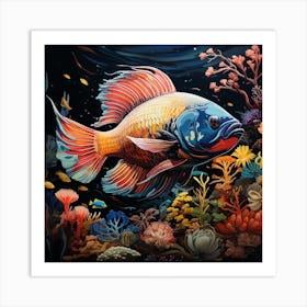 Fishes In The Sea Art Print