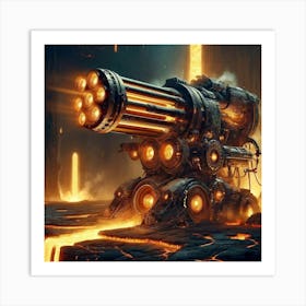 Magma Powered Artillery Art Print