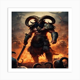 Horned Warrior Art Print