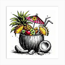 Tropical cocktail 22 Art Print