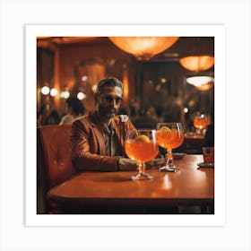 Man At A Table Art Print