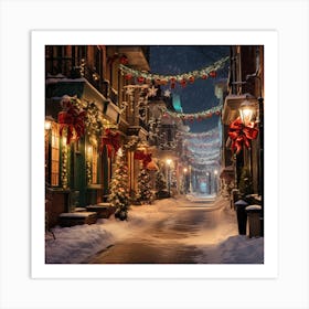 Christmas In Montreal Art Print