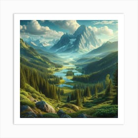 Landscape Painting 3 Art Print