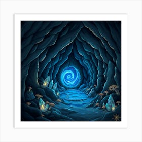 Magical Portal In An Enchanted Cave Art Print