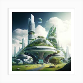 Futuristic City 2 Art Print