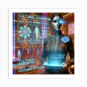 Cultural Chairperson Futuristic Art Print