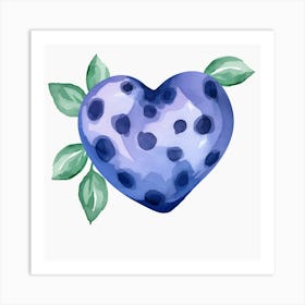 Blueberry Heart Art Print