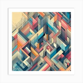 Abstract Geometric Painting 3 Art Print