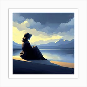 Sunset By The Lake 16 Art Print