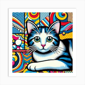 Cat Painting 2 Art Print