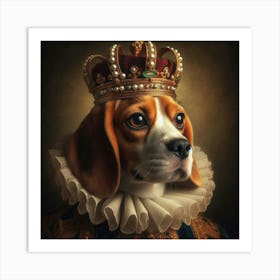 Portrait Of A Beagle 1 Art Print