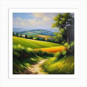 Path Through The Fields Art Print