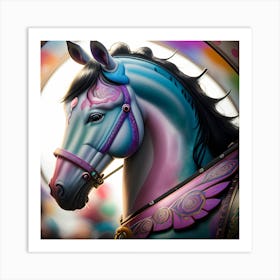 Carousel Horse Art Print