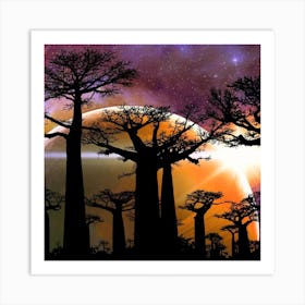 Baobab Trees Art Print