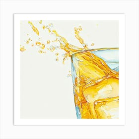 Glass Of Orange Juice Art Print