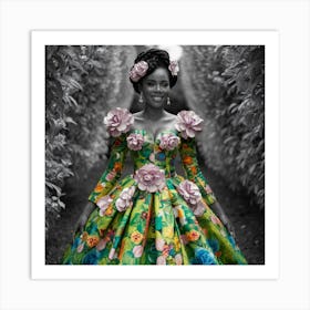 African Wedding Dress Art Print