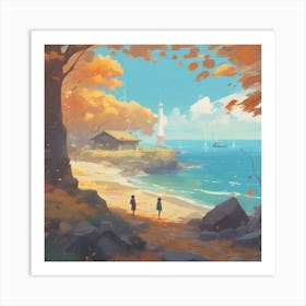 Autumn Walk Art Print