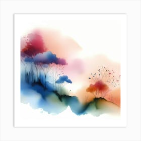 Abstract Watercolor Painting 22 Art Print