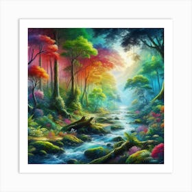 Rainbow In The Forest 5 Poster