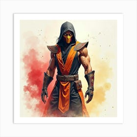 Mortal Kombat Ninja Fighter Concept Art (497) Art Print