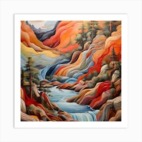 Canyon Stream Art Print