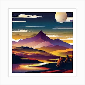 Landscape Painting 173 Art Print