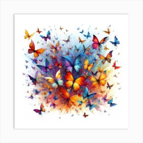 Butterflies In The Sky 5 Art Print