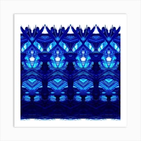 Abstract Blue Pattern 2 Art Print