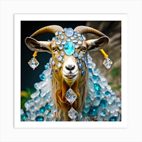 Goat With Jewels Art Print