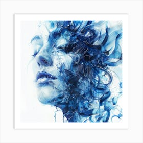 Blue Water Painting Art Print