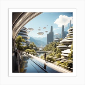 Futuristic City 286 Art Print