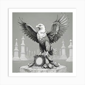 Eagle Statue Art Print