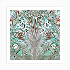 Fractal Art Crystal Design Crystal Pattern Glass Art Print