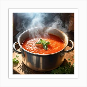 Tomato Soup In A Pot Art Print