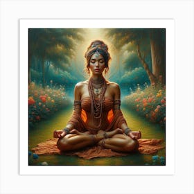 Meditating Woman 11 Art Print