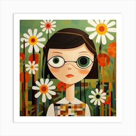 Daisy Girl Art Print